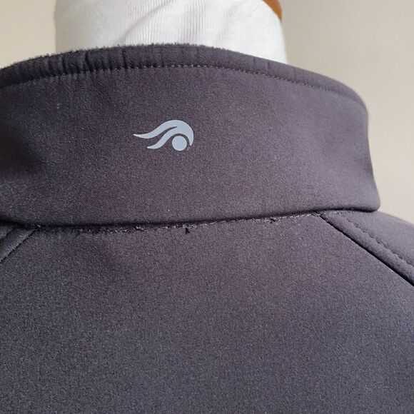 Ideology Black Fleece Lined Nylon Waterproof Jacket w/ Colorful Zipper (Size: M) - Picture 10 of 13